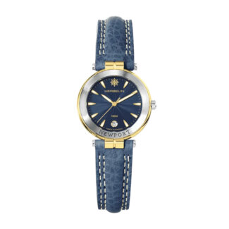 Montre Femme NEWPORT Originals HERBELIN, Acier inoxydable bicolore et Cuir bleu 14255T35