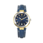 Montre Newport Originals Homme Cuir bleu et Acier inoxydable bicolore HERBELIN 12255T35