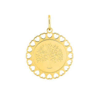 Pendentif Arbre de vie et cœur Or jaune 750/1000 ROBBEZ MASSON