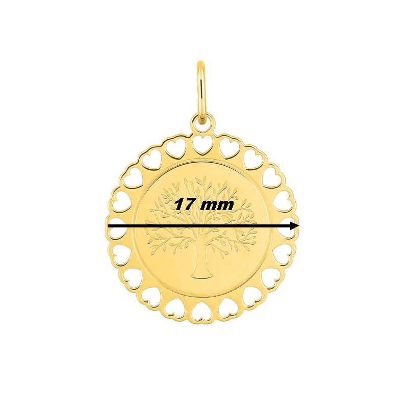 Pendentif-Arbre-de-vie-et-coeur-or-jaune-750-robbez-masson-3-7422-00-diametre Pendentif Arbre de vie et cœur Or jaune 750/1000 ROBBEZ MASSON, diametre