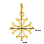 Pendentif Croix Occitane Or jaune 750/1000 ROBBEZ MASSON, dimensions