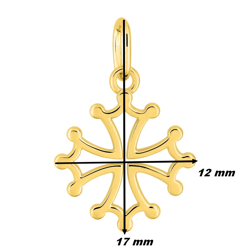 Pendentif-Croix-Occitane-Or-jaune-750-robbez-masson-3-7454-00-dimensions Pendentif Croix Occitane Or jaune 750/1000 ROBBEZ MASSON, dimensions