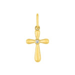 Pendentif Croix Or jaune 750/1000 et Diamant ROBBEZ MASSON