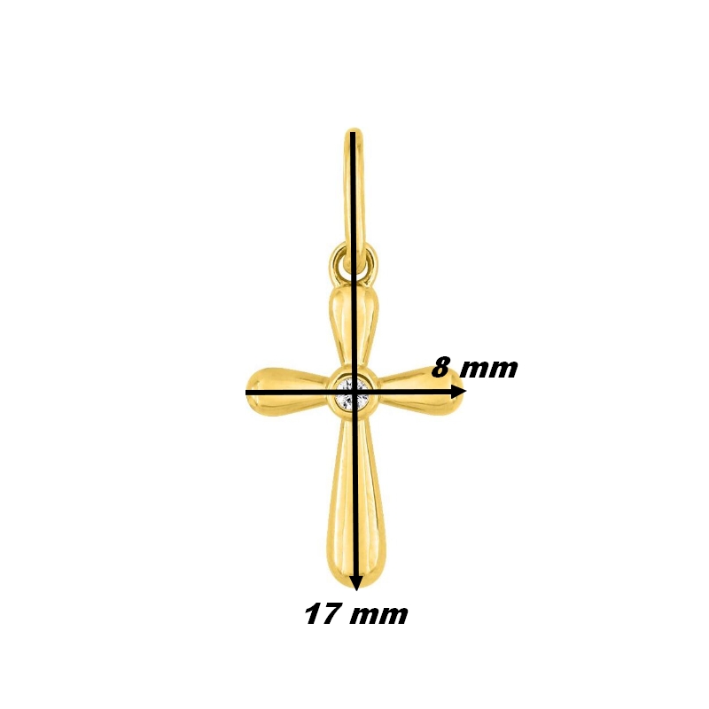 Pendentif-Croix-Or-jaune-750-et-Diamant-robbez-masson-3-7414-30-dimensions Pendentif Croix Or jaune 750/1000 et Diamant ROBBEZ MASSON, dimensions
