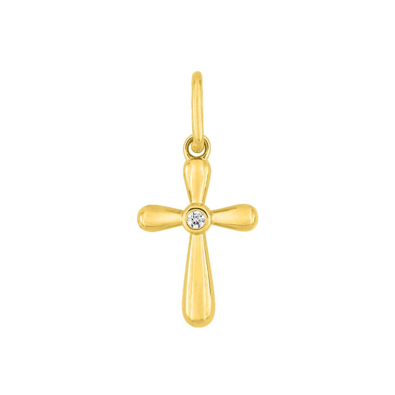 Pendentif-Croix-Or-jaune-750-et-Diamant-robbez-masson-3-7414-30 Pendentif Croix Or jaune 750/1000 et Diamant ROBBEZ MASSON