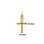 Pendentif croix Egyptienne Ankh Femme Or jaune 750/1000 ROBBEZ MASSON, dimensions