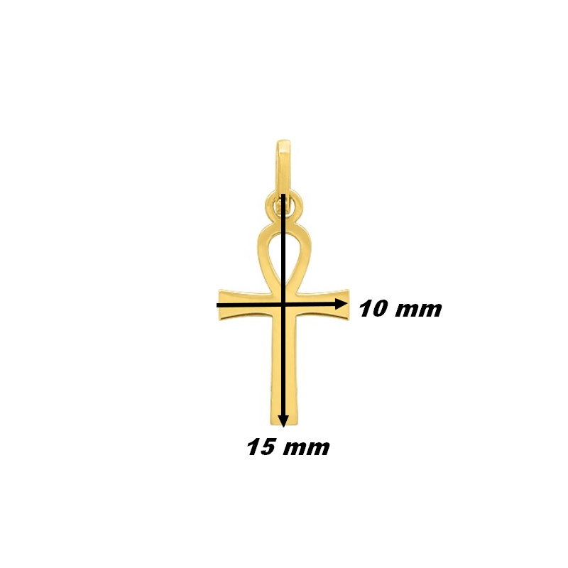 Pendentif-croix-Egyptienne-Ankh-Or-jaune-750-robbez-masson-3-7324-00-dimensions Pendentif croix Egyptienne Ankh Femme Or jaune 750/1000 ROBBEZ MASSON, dimensions