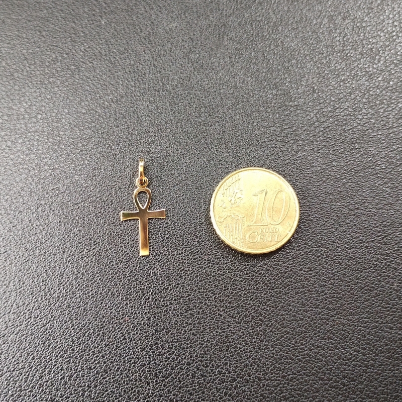 Pendentif-croix-Egyptienne-Ankh-Or-jaune-750-robbez-masson-3-7324-00-taille Pendentif croix Egyptienne Ankh Femme Or jaune 750/1000 ROBBEZ MASSON, taille
