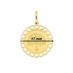 Pendentif médaille Femme Arbre de vie, Cœurs, Plaqué Or ROBBEZ MASSON, diamètre