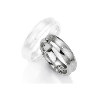 Alliance Argent 925/1000 et Diamant BREUNING