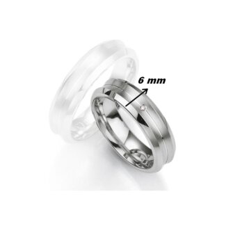 Alliance Argent 925/1000 et Diamant BREUNING, largeur