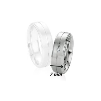 Alliance Argent 925/1000 et Diamant BREUNING, largeur