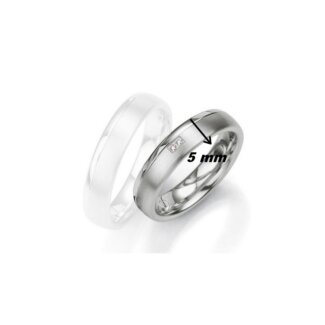 Alliance Argent 925/1000 et Diamants BREUNING, largeur