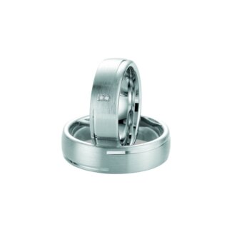 Alliance Argent 925/1000 et 2 Diamants BREUNING