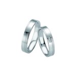 Alliance Argent 925/1000 et 3 Diamants BREUNING