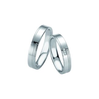 Alliance Argent 925/1000 et 3 Diamants BREUNING
