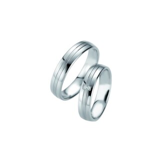 Alliance Argent 925/1000 et 2 Diamants BREUNING