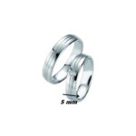 Alliance Argent 925/1000 et 2 Diamants BREUNING, largeur
