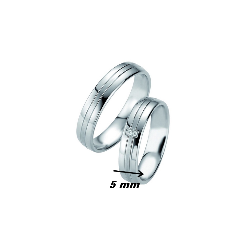alliance-breuning-argent-925-et-diamants-48-08069-largeur Alliance Argent 925/1000 et 2 Diamants BREUNING, largeur