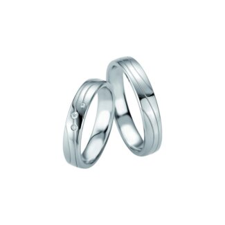 Alliance Argent 925/1000 et 3 Diamants BREUNING