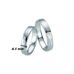 Alliance Argent 925/1000 et 3 Diamants BREUNING, largeur