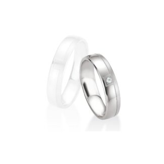 Alliance Argent 925/1000 et Diamant BREUNING