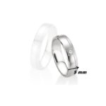 Alliance Argent 925/1000 et Diamant BREUNING, largeur