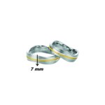 Alliance Argent 925/1000 et Argent doré BREUNING, largeur