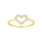 Bague Femme Cœur Or jaune 750/1000 et Diamants ROBBEZ MASSON