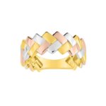 Bague Femme 3 Ors (jaune, blanc, rose) 750/1000 et Oxyde de zirconium ROBBEZ MASSON