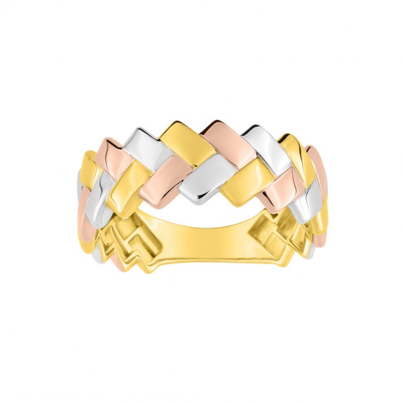 bague-femme-3-ors-jaune-blanc-rose-750-robbez-masson-1-7249-05 Bague Femme 3 Ors (jaune, blanc, rose) 750/1000 et Oxyde de zirconium ROBBEZ MASSON