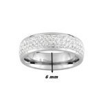 Bague Femme Acier inoxydable et Oxydes de zirconium ROBBEZ MASSON, largeur