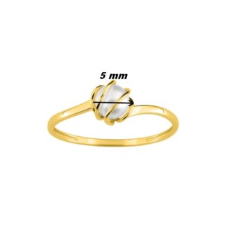 Bague Femme Or jaune 750/1000 et Perle de culture ROBBEZ MASSON, diamètre
