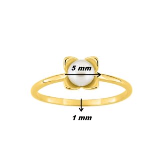 Bague Femme Or jaune 750/1000 et Perle de culture ROBBEZ MASSON
