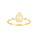 Bague goutte Femme Or jaune 750/1000 et Perle de culture ROBBEZ MASSON