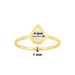 Bague goutte Femme Or jaune 750/1000 et Perle de culture ROBBEZ MASSON, dimensions