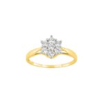 Bague Femme Or jaune 750/1000, Rhodium et Oxydes de zirconium ROBBEZ MASSON