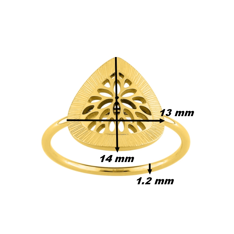 bague-goutte-femme-acier-inoxydable-doré-robbez-masson-437177-dimensions Bague goutte Femme Acier inoxydable doré ROBBEZ MASSON, dimensions