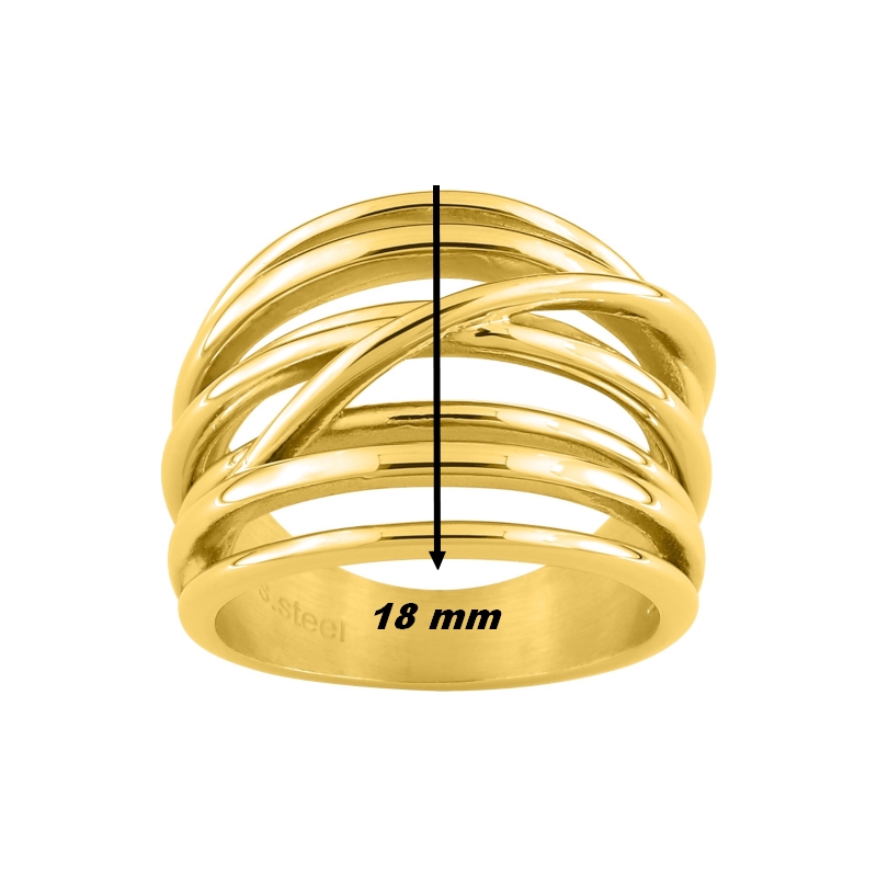 bague-large-femme-acier-inoxydable-doré-robbez-masson-437191-largeur Bague large Femme Acier inoxydable doré ROBBEZ MASSON, largeur