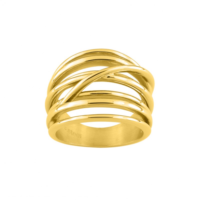 bague-large-femme-acier-inoxydable-doré-robbez-masson-437191 Bague large Femme Acier inoxydable doré ROBBEZ MASSON