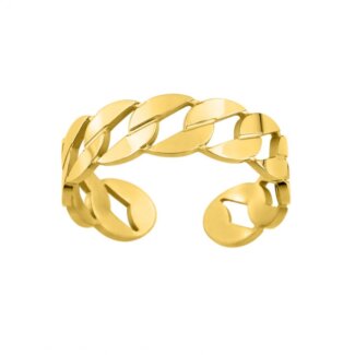 Bague ouverte Femme Acier inoxydable doré et Lapis synthétique ROBBEZ MASSON