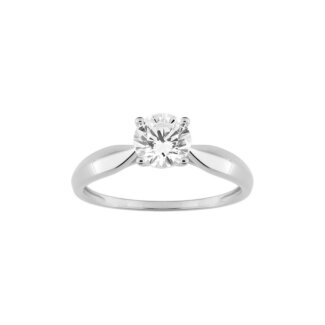 Solitaire Femme Or blanc 750/1000 et oxyde de zirconium ROBBEZ MASSON