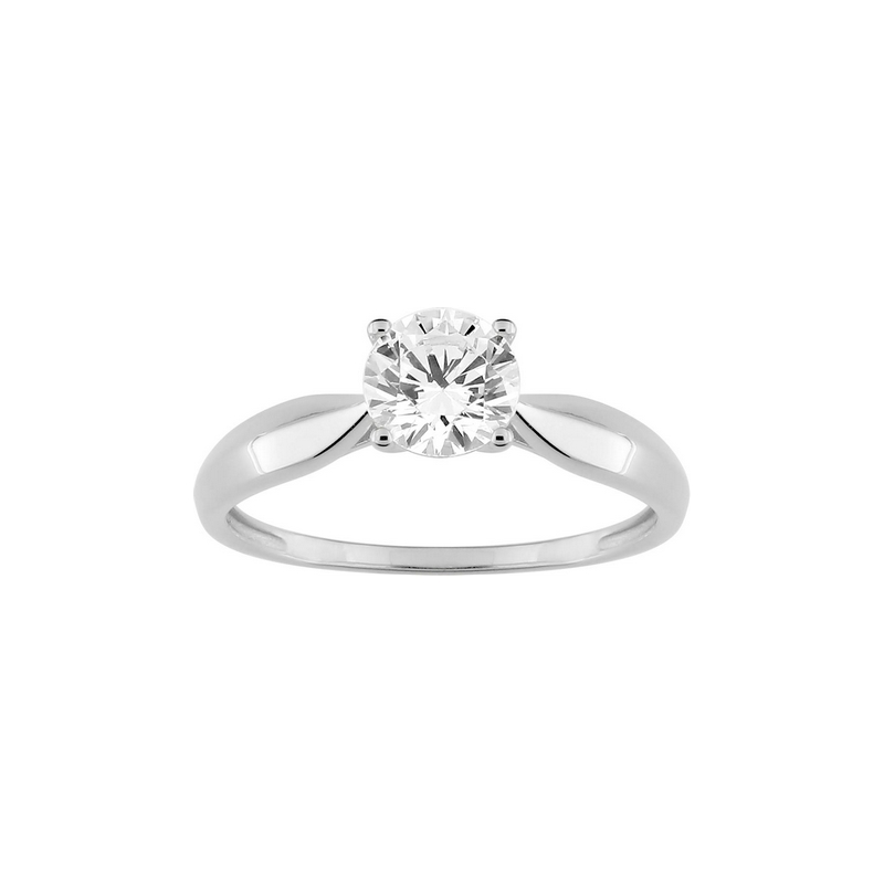 Solitaire Femme Or blanc 750/1000 et oxyde de zirconium ROBBEZ MASSON