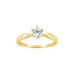 Solitaire 6 griffes Femme Or jaune 750/1000 et oxydes de zirconium ROBBEZ MASSON