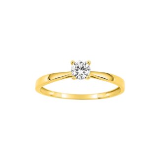 Solitaire Femme Or jaune 750/1000 et oxydes de zirconium ROBBEZ MASSON