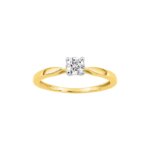 Solitaire Femme Or jaune 750/1000, Rhodium et oxyde de zirconium ROBBEZ MASSON
