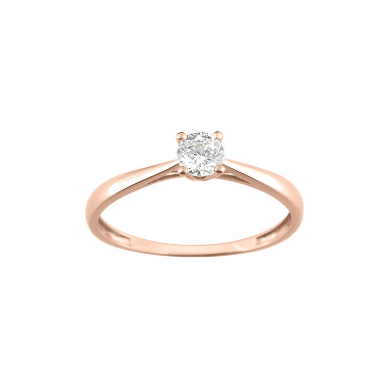 bague-solitaire-femme-or-rose-750-oxydes-robbez-masson-IE012RZ Solitaire Femme Or rose 750/1000 et oxydes de zirconium ROBBEZ MASSON