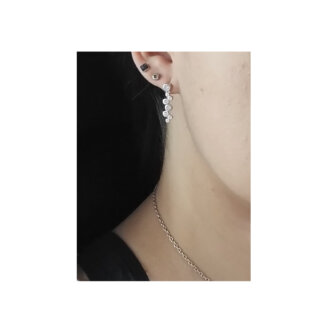 Boucles d’oreilles pendantes Femme Argent 925/1000 et Oxydes de zirconium LOTUS LP1979-4/1 portées