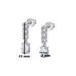 Boucles d’oreilles pendantes Femme Argent 925/1000 et Oxydes de zirconium LOTUS LP2011-4/1, dimensions