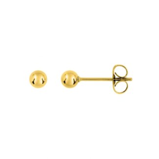 Boucles d’oreilles clous, boule Femme Acier inoxydable doré ROBBEZ MASSON 4 mm